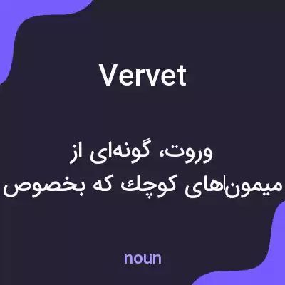 معنی vervet به فارسی معنی vervet به فارسی