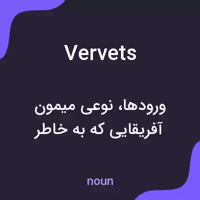 معنی vervets به فارسی معنی vervets به فارسی