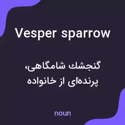 معنی vesper sparrow به فارسی معنی vesper sparrow به فارسی