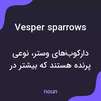 معنی vesper sparrows به فارسی معنی vesper sparrows به فارسی