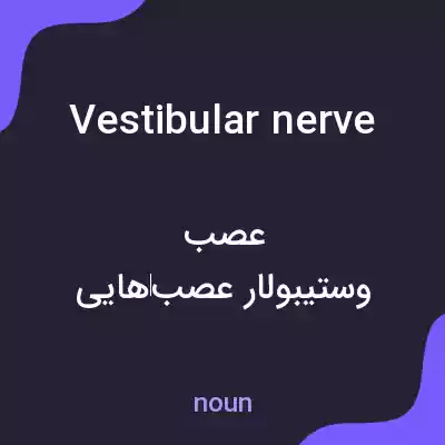 معنی vestibular nerve به فارسی