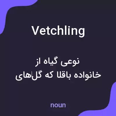 معنی vetchling به فارسی معنی vetchling به فارسی