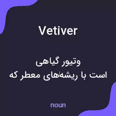 معنی vetiver به فارسی معنی vetiver به فارسی