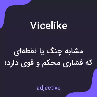 معنی vicelike به فارسی معنی vicelike به فارسی