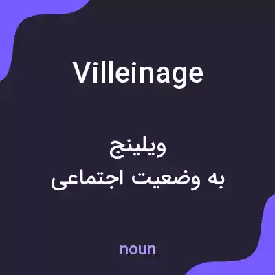معنی villeinage به فارسی معنی villeinage به فارسی