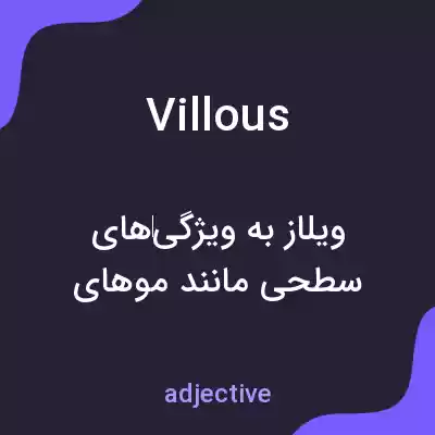 معنی villous به فارسی معنی villous به فارسی
