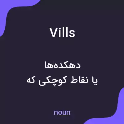 معنی vills به فارسی معنی vills به فارسی