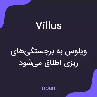 معنی villus به فارسی معنی villus به فارسی