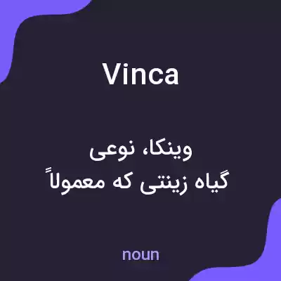 معنی vinca به فارسی معنی vinca به فارسی