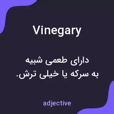 معنی vinegary به فارسی معنی vinegary به فارسی