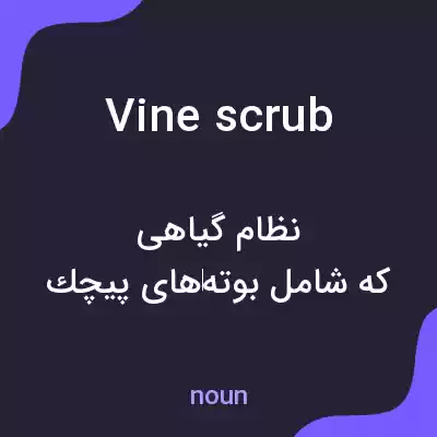 معنی vine scrub به فارسی معنی vine scrub به فارسی