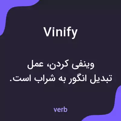معنی vinify به فارسی