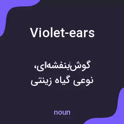 معنی violet-ears به فارسی معنی violet-ears به فارسی