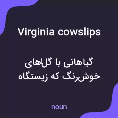 معنی virginia cowslips به فارسی معنی virginia cowslips به فارسی