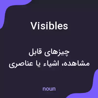 معنی visibles به فارسی معنی visibles به فارسی