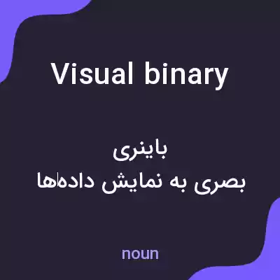 معنی visual binary به فارسی معنی visual binary به فارسی