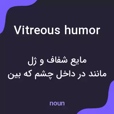 معنی vitreous humor به فارسی معنی vitreous humor به فارسی