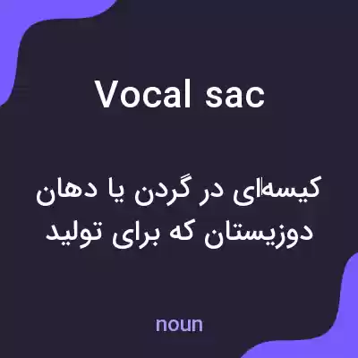 معنی vocal sac به فارسی معنی vocal sac به فارسی