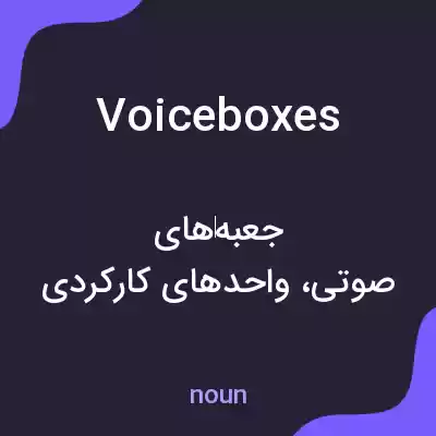 معنی voice boxes به فارسی معنی voice boxes به فارسی