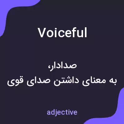 معنی voiceful به فارسی