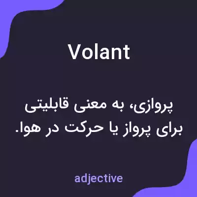 معنی volant به فارسی معنی volant به فارسی