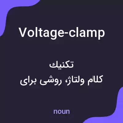 معنی voltage-clamp به فارسی معنی voltage-clamp به فارسی