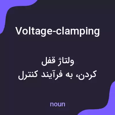 معنی voltage-clamping به فارسی معنی voltage-clamping به فارسی