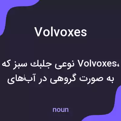 معنی volvoxes به فارسی معنی volvoxes به فارسی