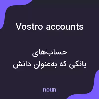 معنی vostro accounts به فارسی معنی vostro accounts به فارسی
