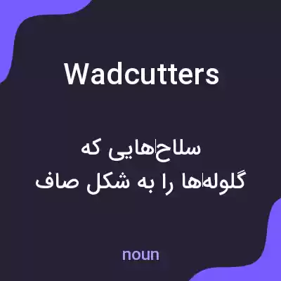 معنی wadcutters به فارسی معنی wadcutters به فارسی