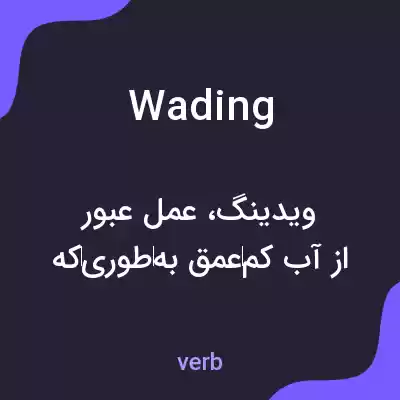 معنی wading به فارسی