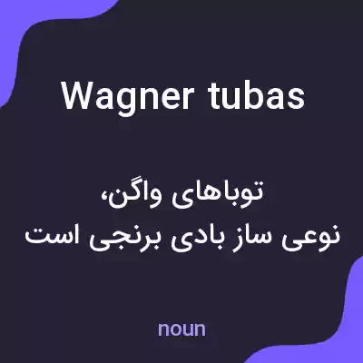 معنی wagner tubas به فارسی معنی wagner tubas به فارسی