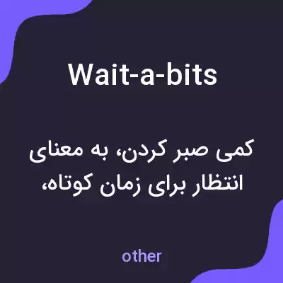 معنی wait-a-bits به فارسی
