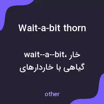 معنی wait-a-bit thorn به فارسی معنی wait-a-bit thorn به فارسی