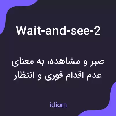 معنی wait-and-see-2 به فارسی معنی wait-and-see-2 به فارسی