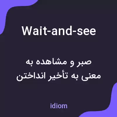 معنی wait-and-see به فارسی معنی wait-and-see به فارسی