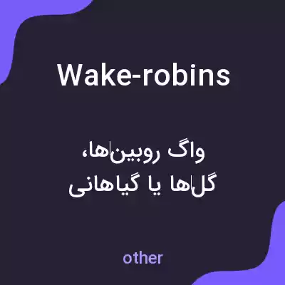 معنی wake-robins به فارسی معنی wake-robins به فارسی