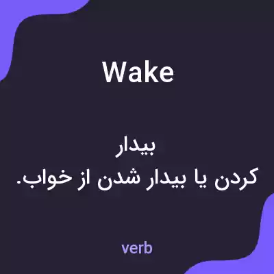 معنی wake به فارسی