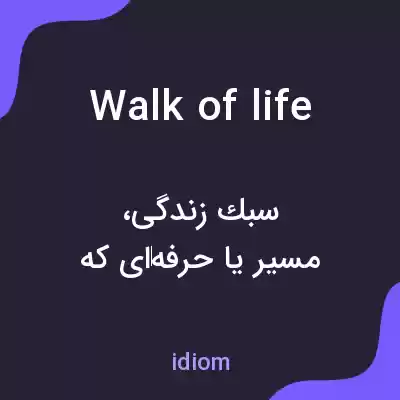 معنی walk of life به فارسی معنی walk of life به فارسی