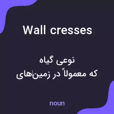 معنی wall cresses به فارسی معنی wall cresses به فارسی