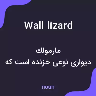معنی wall lizard به فارسی معنی wall lizard به فارسی