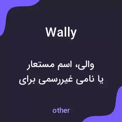 معنی wally به فارسی معنی wally به فارسی