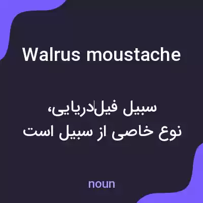 معنی walrus moustache به فارسی معنی walrus moustache به فارسی