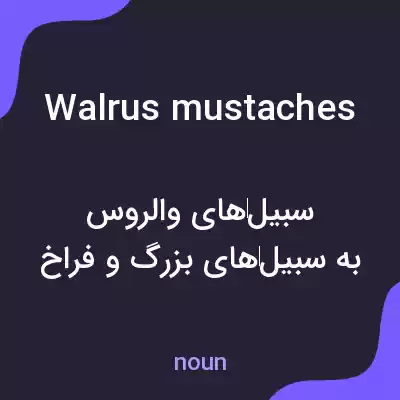 معنی walrus mustaches به فارسی معنی walrus mustaches به فارسی