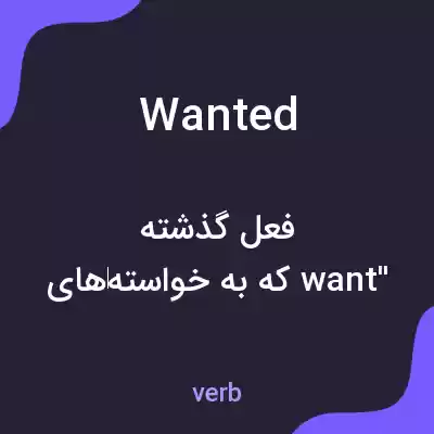 معنی wanted به فارسی