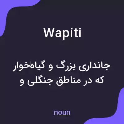 معنی wapiti به فارسی معنی wapiti به فارسی
