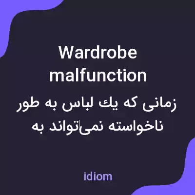 معنی wardrobe malfunction به فارسی معنی wardrobe malfunction به فارسی