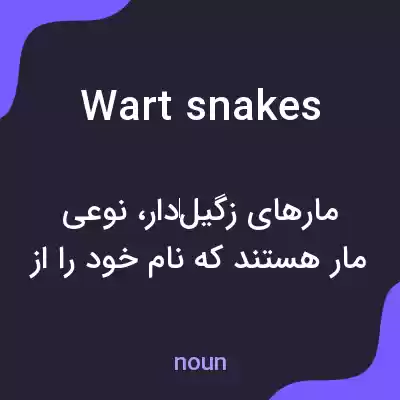 معنی wart snakes به فارسی معنی wart snakes به فارسی
