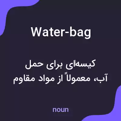 معنی water-bag به فارسی