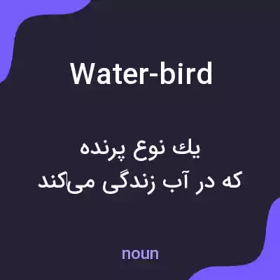معنی water-bird به فارسی معنی water-bird به فارسی